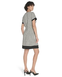 Tommy Hilfiger Women's Knit Houndstooth Shift Dress