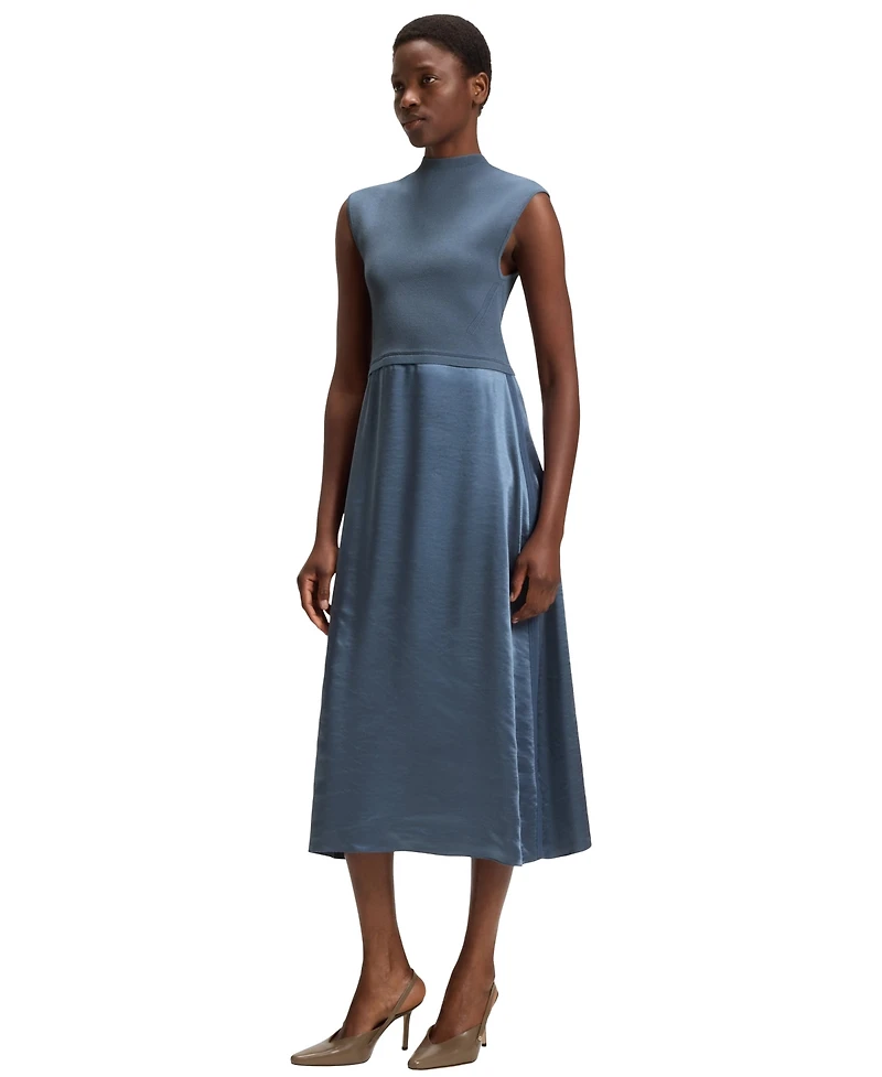 Boss by Hugo Women's Satin Skirt Knitted Dress