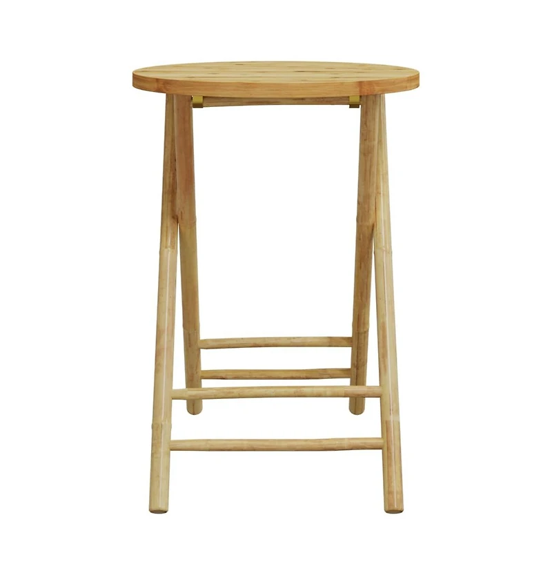 vidaXL Folding Patio Table 21.7"x29.5" Bamboo