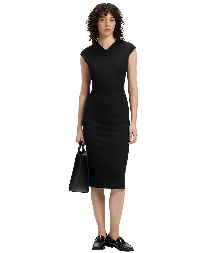 Boss by Hugo Women's Stretch Fabric Cap-Sleeve Dress