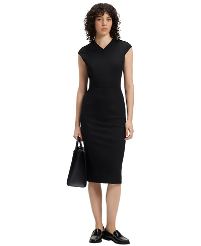 Boss by Hugo Women's Stretch Fabric Cap-Sleeve Dress
