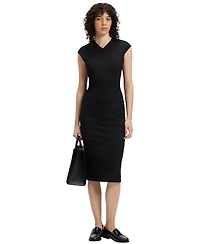 Boss by Hugo Women's Stretch Fabric Cap-Sleeve Dress