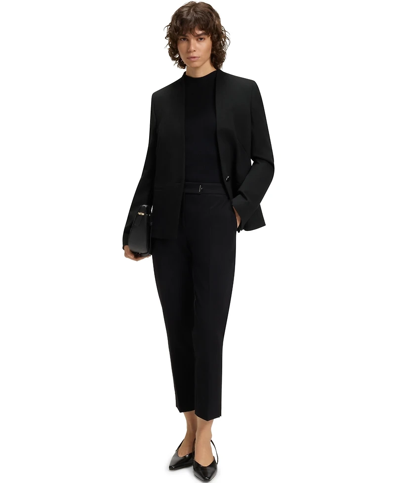 Boss by Hugo Women's Collarless Regular-Fit Jacket