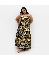 City Chic Plus Kehlani Print Maxi Dress