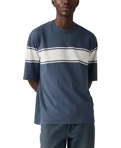 Levi's Men's Relaxed Fit Half Sleeve Striped-Chest T-Shirt