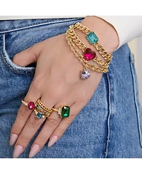 Jessica Simpson Multi-Gemstone Statement Ring Set