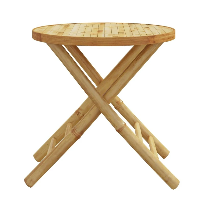 Folding Patio Table 17.7"x17.7" Bamboo