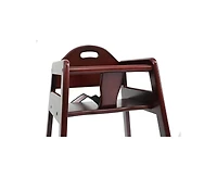La Baby Solid Wood Stackable High Chair, Cherry