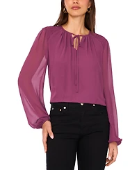 Vince Camuto Women's Long-Sleeve Tie-Neck Blouse