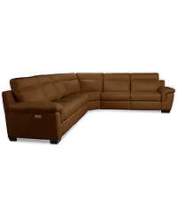 Julius Ii -Pc. Leather L Sectional with Power Recliners