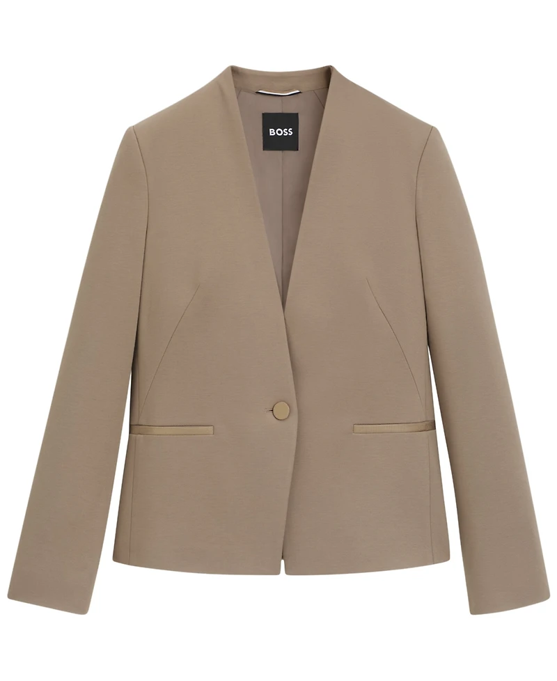 Boss by Hugo Women's Collarless Regular-Fit Blazer