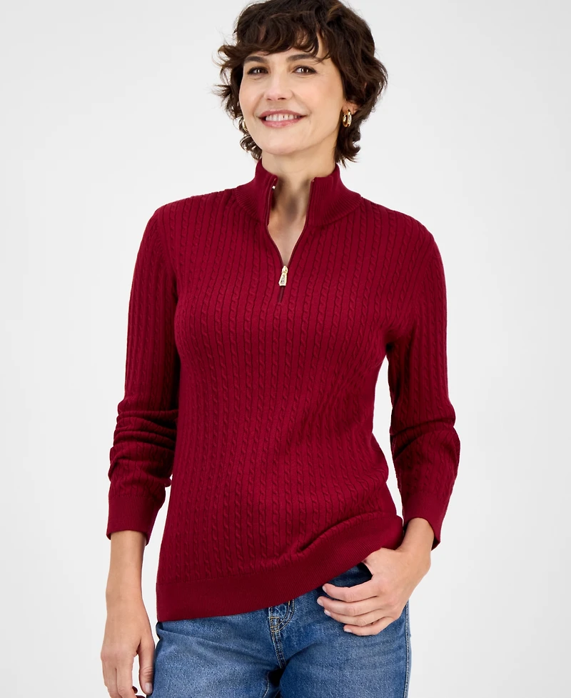 Nautica Jeans Women's Cotton Mock-Neck Sweater, Online Only