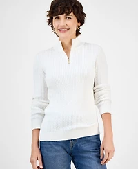 Nautica Jeans Women's Cotton Mock-Neck Sweater, Online Only