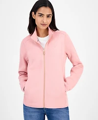 Nautica Jeans Women's Zip-Front Fleece Sweater jacket