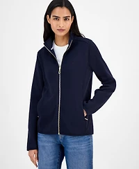 Nautica Jeans Women's Zip-Front Fleece Sweater jacket