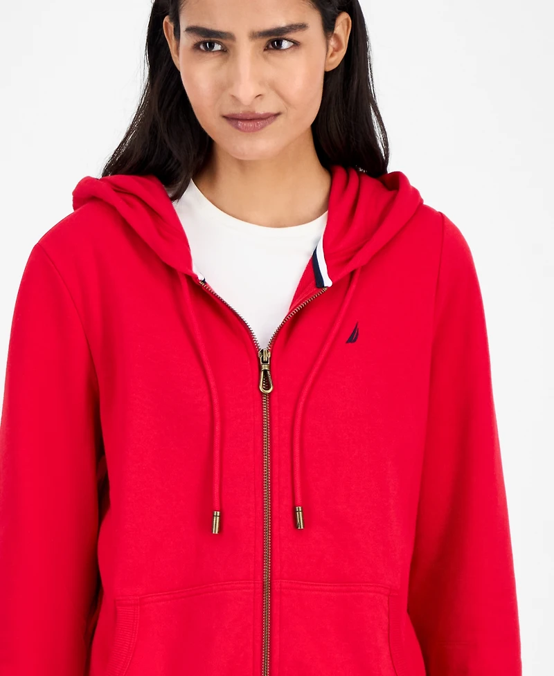Nautica Jeans Women's Solid Zip-Front Hoodie, Online Only
