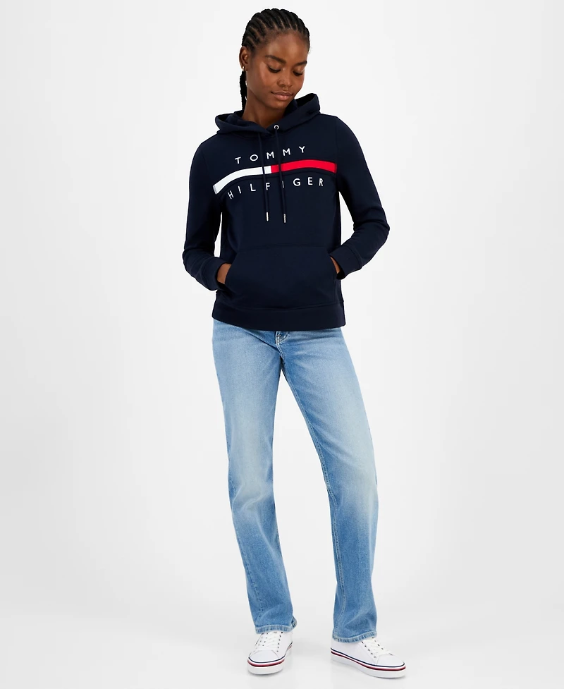 Tommy Hilfiger Women's Embroidered Logo Hooded Sweatshirt