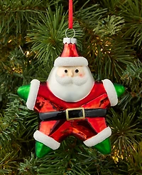 Holiday Lane Christmas Cheer Santa Star Ornament, Macy's Exclusive