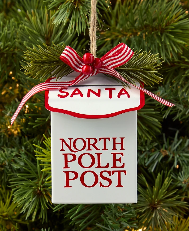 Holiday Lane Christmas Cheer North Pole Post Ornament, Macy's Exclusive
