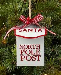 Holiday Lane Christmas Cheer North Pole Post Ornament, Macy's Exclusive