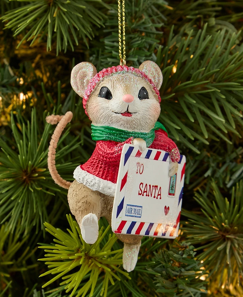 Holiday Lane Holiday Mouse Post Card Ornament, Macy's Exclusive