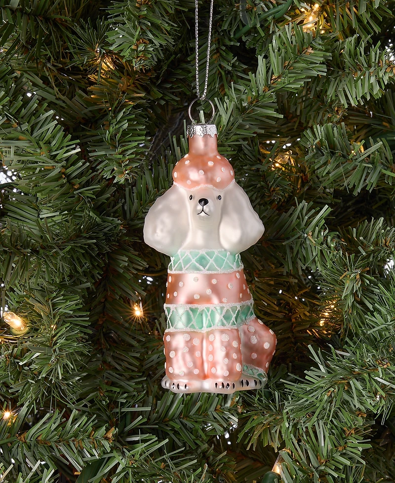 Holiday Lane Pets Glass Poodle Ornament, Macy's Exclusive