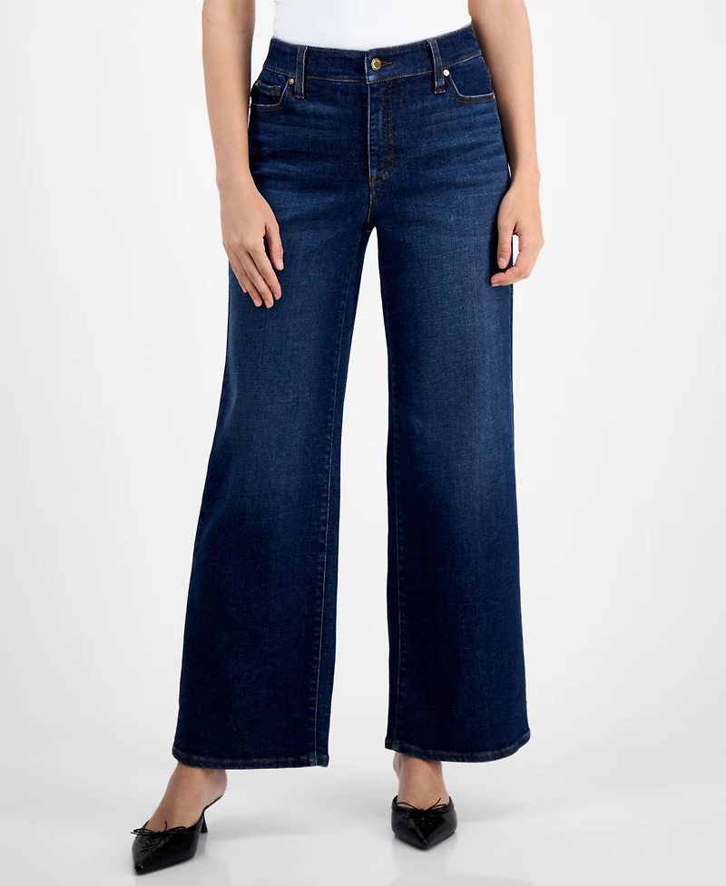 I.n.c. International Concepts Petite High-Rise Wide-Leg Jeans, Macy's Exclusive