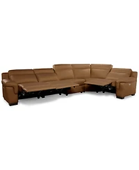 Julius Ii 5-Pc. Leather L Sectional with Power Recliners