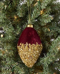 Holiday Lane Berry Tones Red Velvet Finial Ornament, Macy's Exclusive