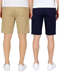 Galaxy By Harvic Men's 2-Pack Flex Stretch Chino Shorts