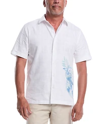 Cubavera Men's Tropical Placement Print Short Sleeve Button-Front Shirt