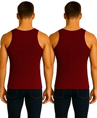 Galaxy By Harvic Men's -Pack Heavyweight Ribbed Tank Top