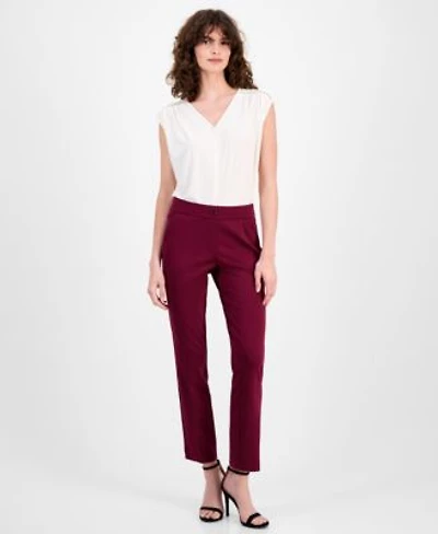 Ak Anne Klein Womens Pull On Straight Leg Pants P Xxs Xl