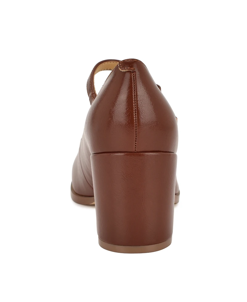 Nine West Women's MaryJ Mary Jane Block Heel Pumps