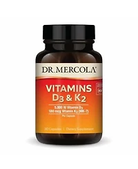 Dr. Mercola Vitamins D3 K2 30 Servings Supports Immune Health