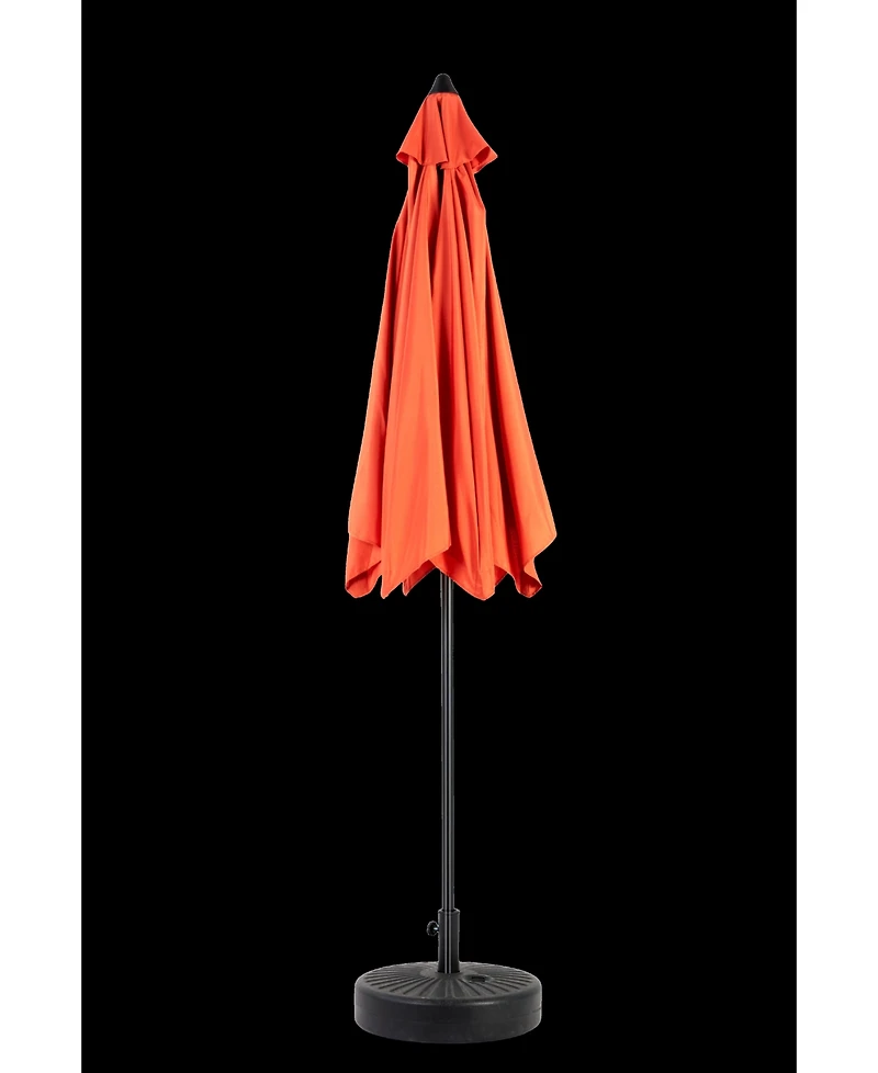 9FT Outdoor Patio Table Umbrella with Push Button Tilt and Crank, Market Umbrella 6 Sturdy Ribs