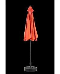 9FT Outdoor Patio Table Umbrella with Push Button Tilt and Crank, Market Umbrella 6 Sturdy Ribs