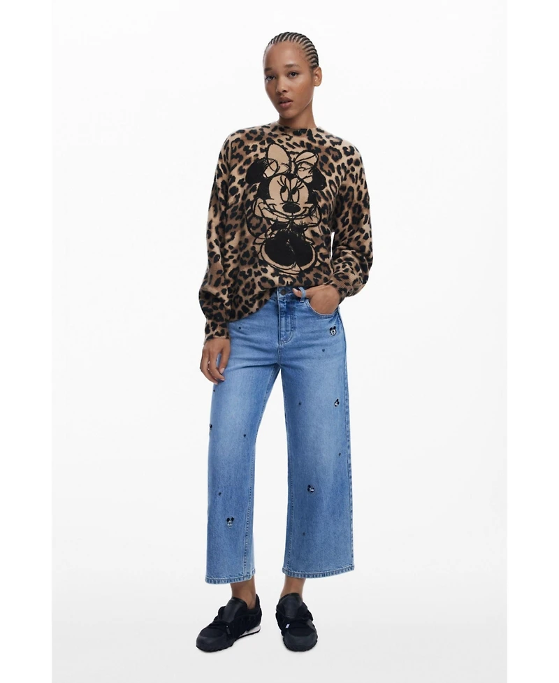 Desigual Women's Minnie animal print sweater
