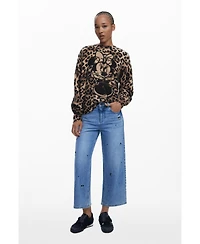 Desigual Women's Minnie animal print sweater