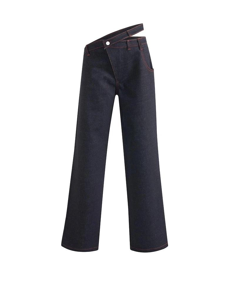 Jendue Davidson Asymmetric Belt Pants