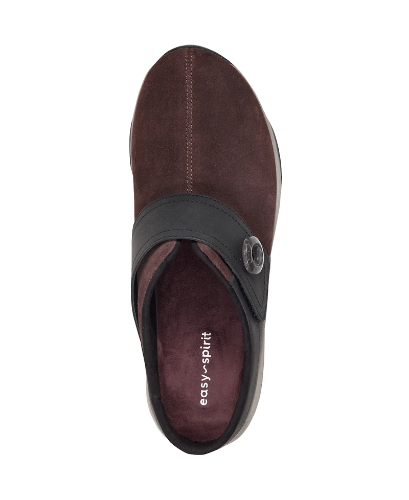 Easy Spirit Women's Edline Button Strap Slip-On Mules