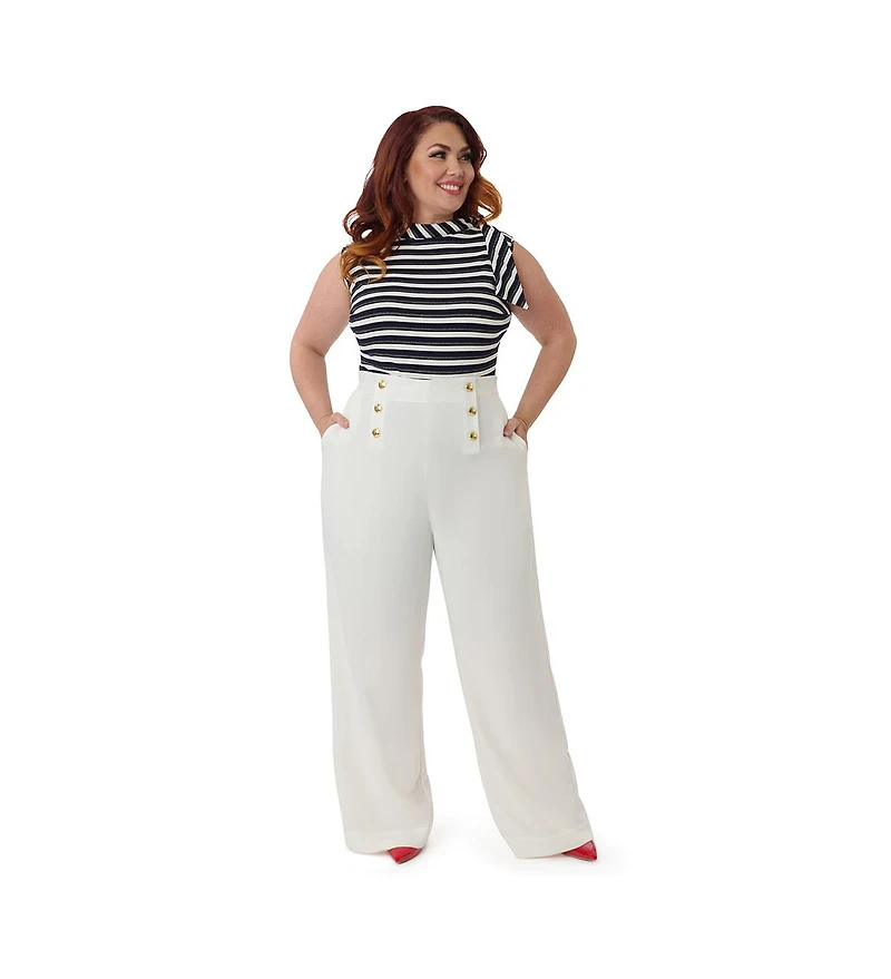 Smak Parlour Plus Wide Leg Sailor Pants