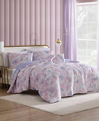 Betsey Johnson Sunset Tie Dye Plush 5-Pc. Comforter Set, Full/Queen