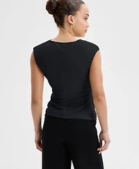 I.n.c. International Concepts Petite Asymmetric Draped Top, Exclusively at Macy's