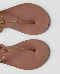 Mango Women's Mini Studs Leather Sandals