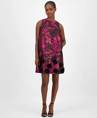 Anne Klein Women's Jacquard Rosette Shift Dress