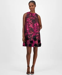Anne Klein Women's Jacquard Rosette Shift Dress