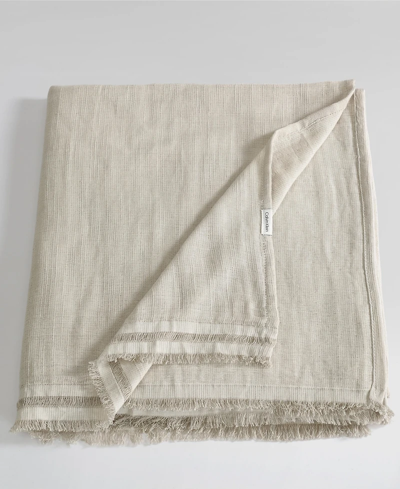 Calvin Klein Fine Weave Throw, 70" x 60"