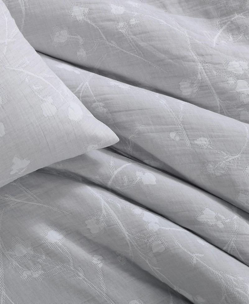 Calvin Klein Umbra Floral Cotton 3-Pc. Duvet Cover Set