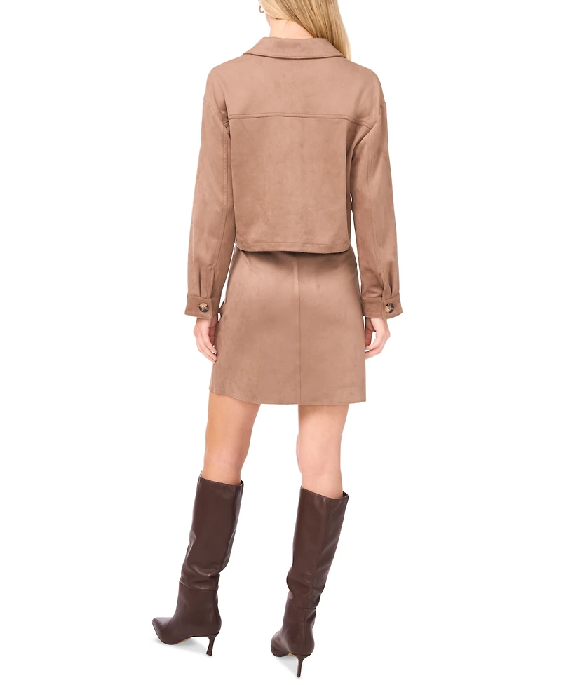 Vince Camuto Women's Cropped Faux-Suede Jacket